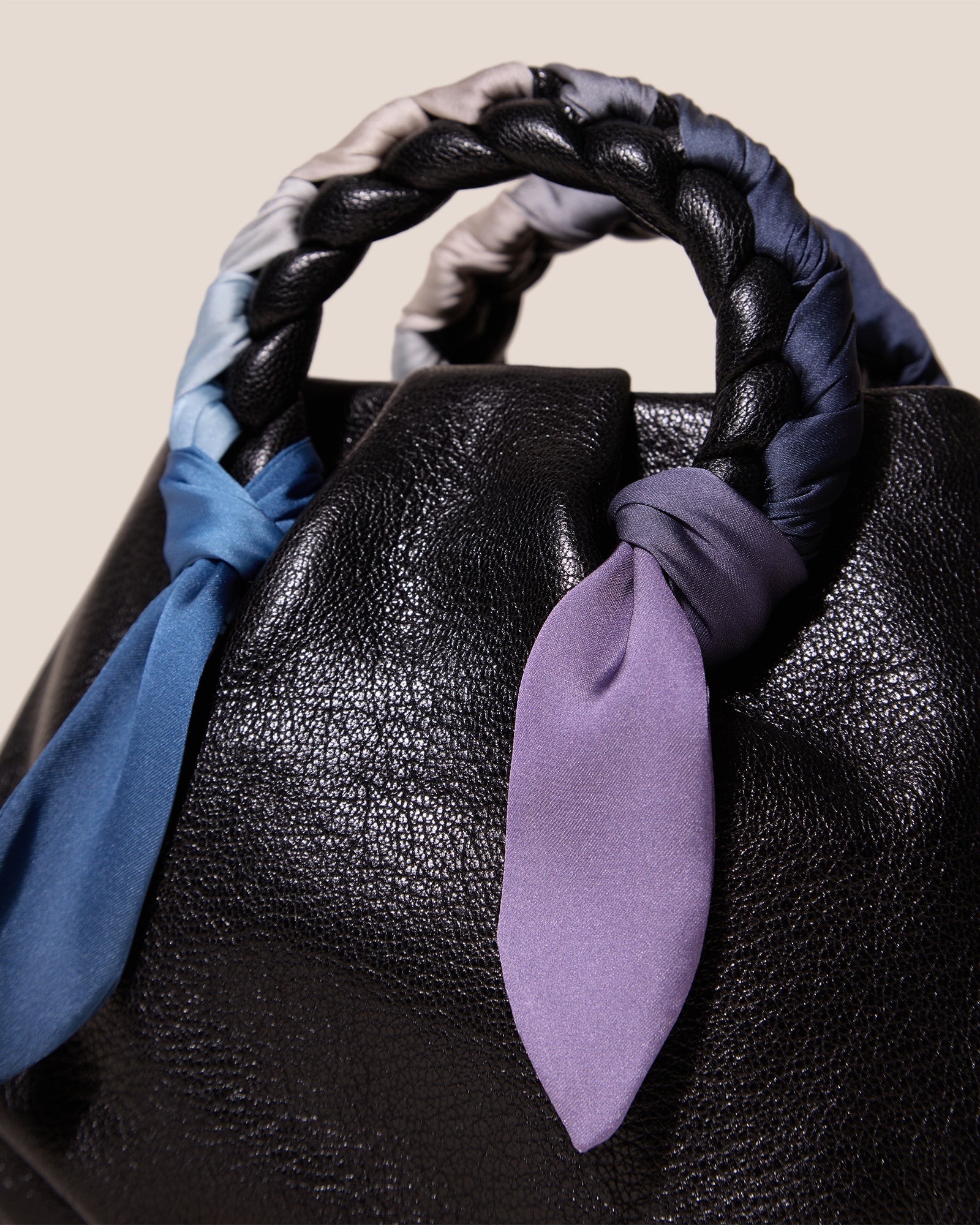 Hereu For sale BOMBON FOULARD - Plaited-handle Leather Handbag - Women