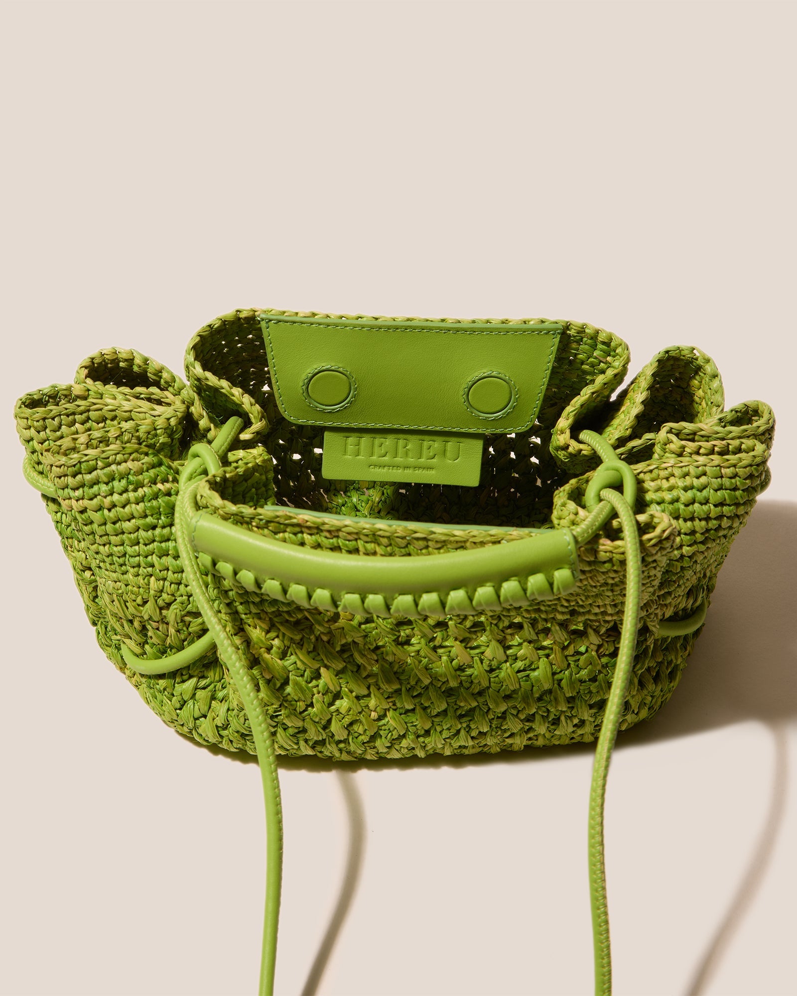 Hereu New ARTA MINI CROCHET RAFFIA - Pleated Crossbody Bag - Women