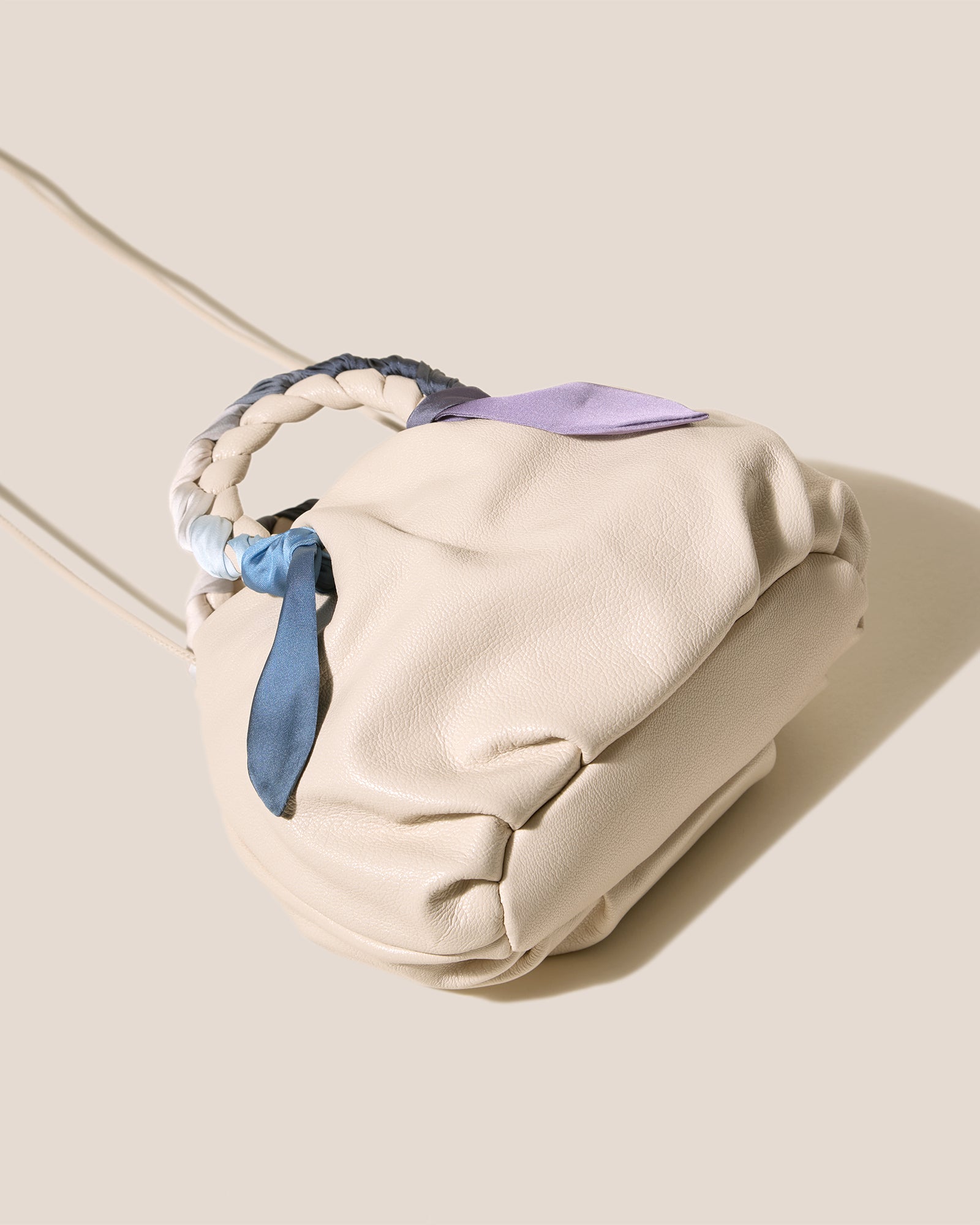 Hereu Hot Sale BOMBON FOULARD - Plaited-handle Leather Handbag - Women