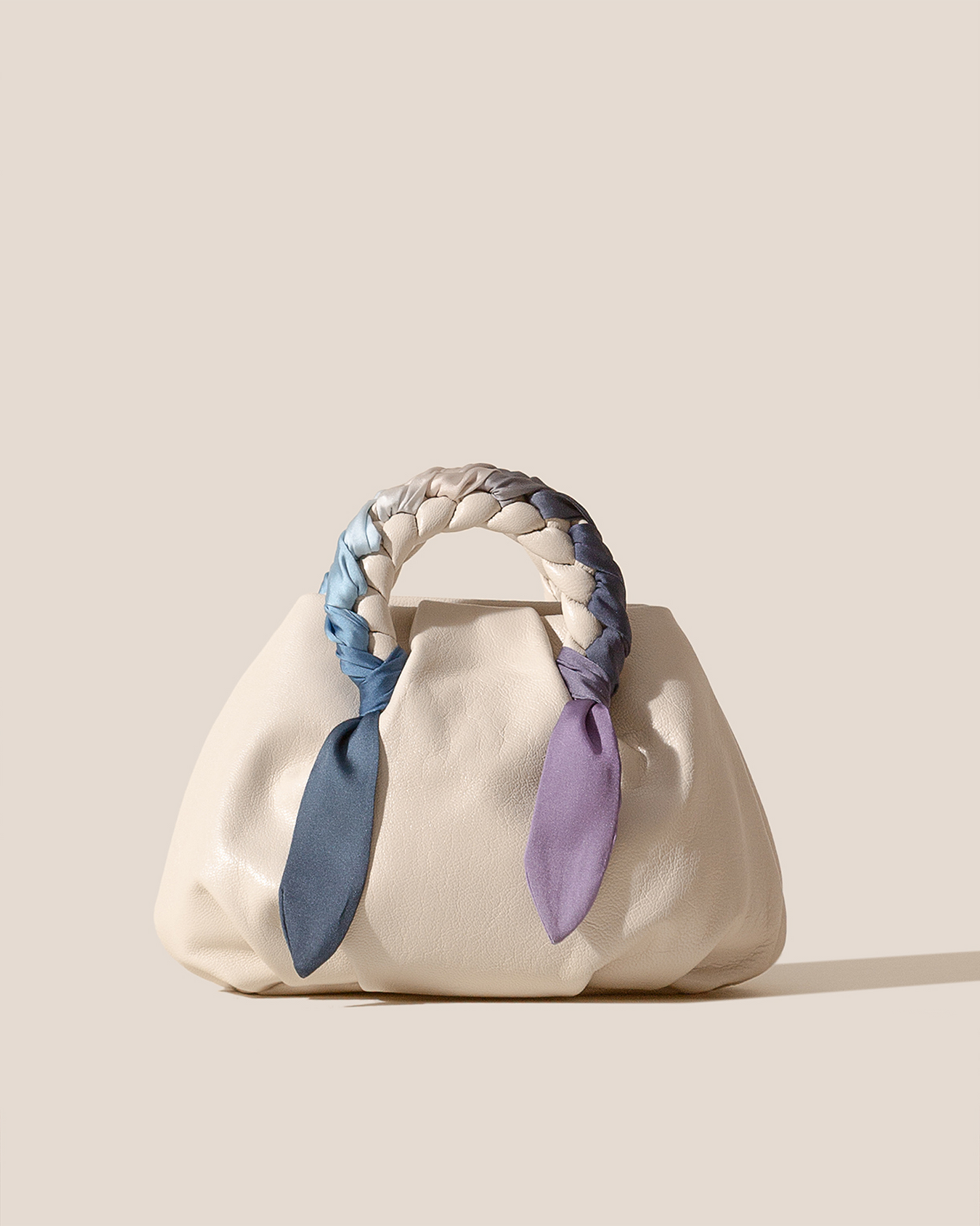Hereu BOMBON M FOULARD - Medium Plaited-handle Leather Handbag - Women