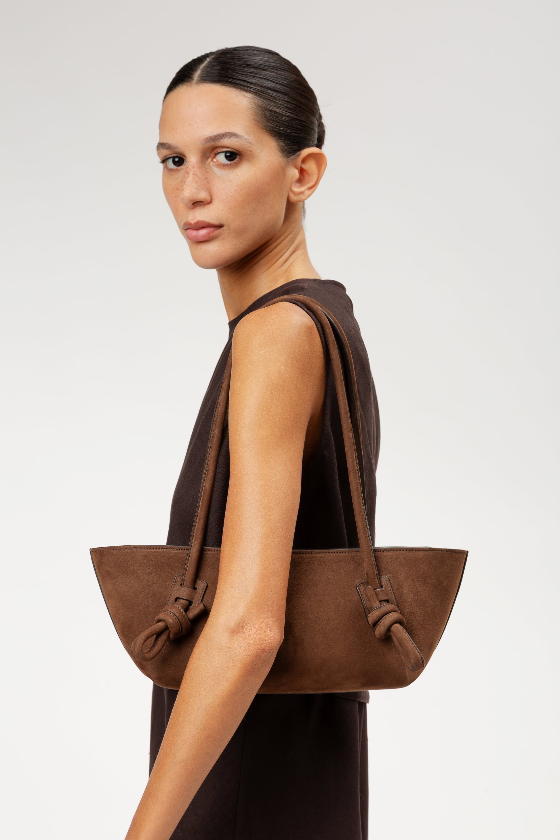 Hereu New FLECA NUBUCK - Knotted-handle Shoulder Bag - Women