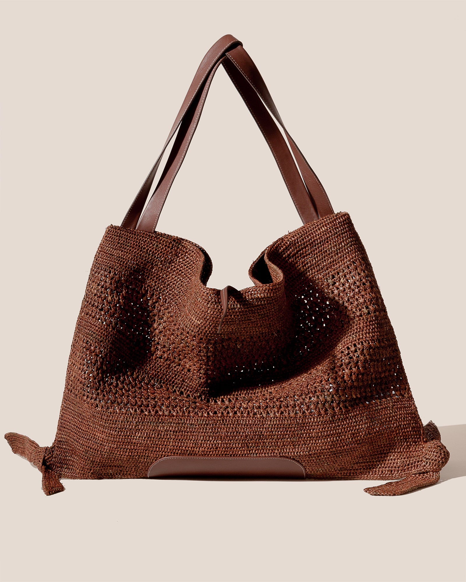 Hereu Hot Sale CADOR - Slouchy Crocheted Raffia Shoulder Bag - Women