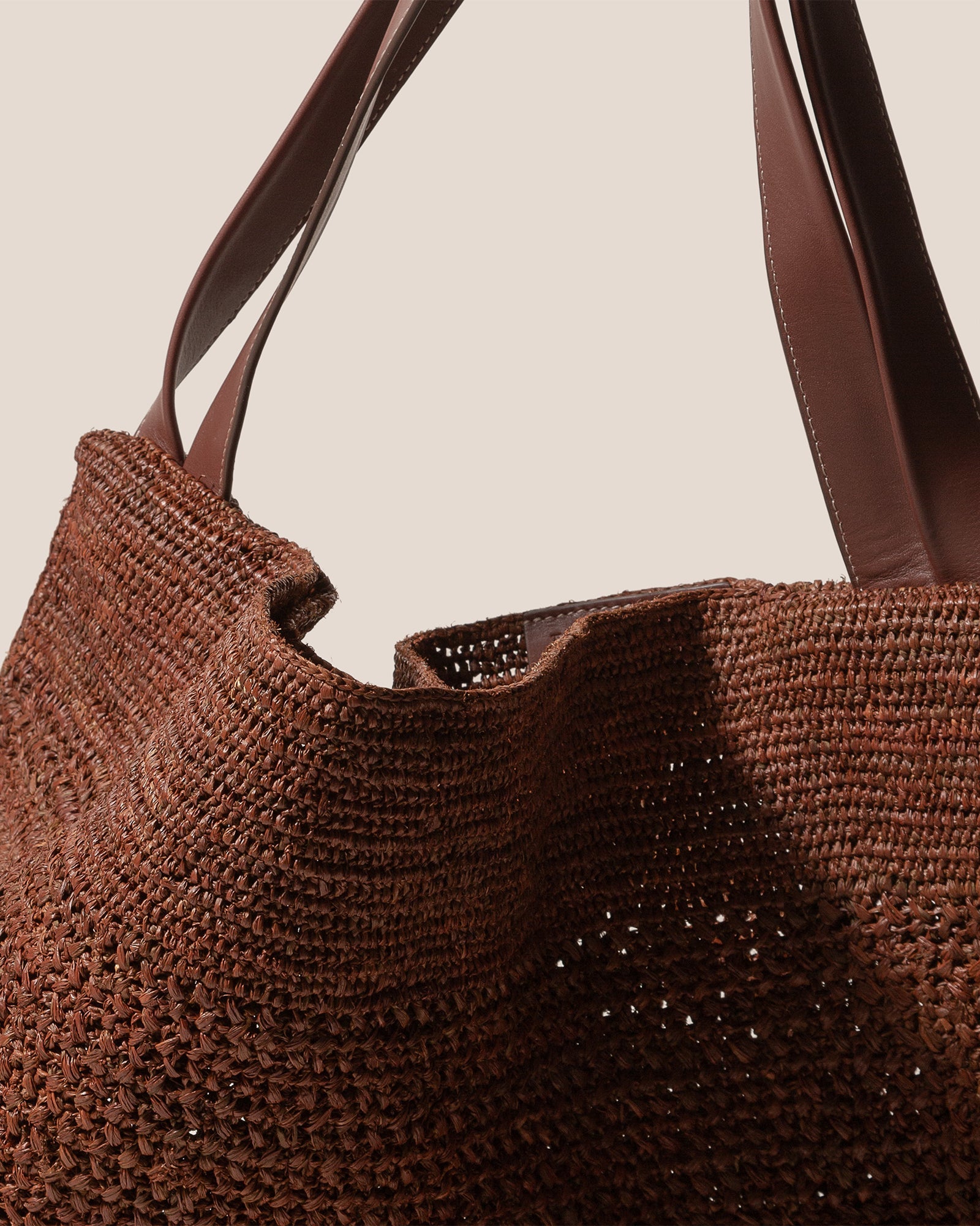Hereu Hot Sale CADOR - Slouchy Crocheted Raffia Shoulder Bag - Women