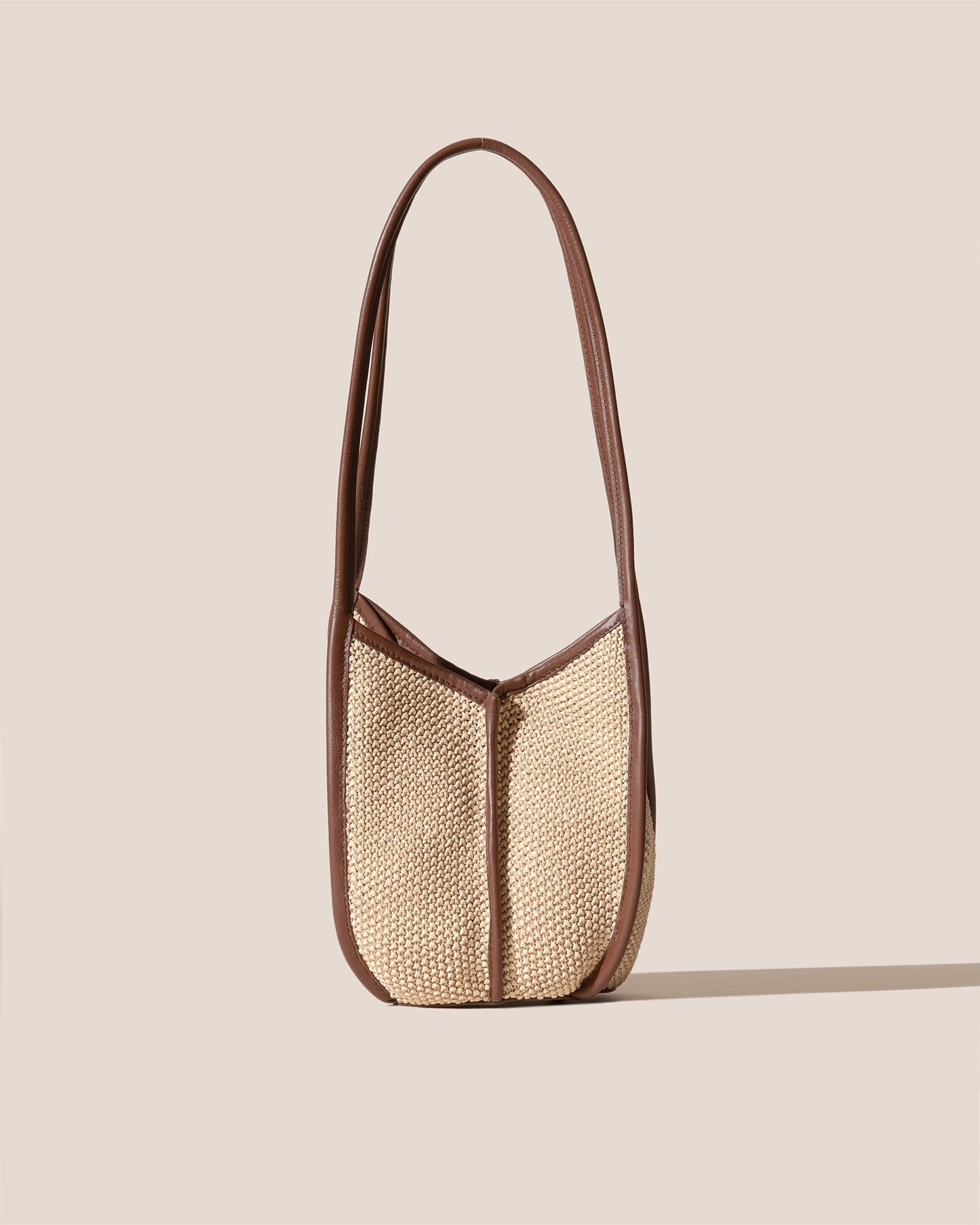 Hereu CALELLA BUCKET SOFT RAFFIA - Leather-trimmed Shoulder Bag - Women