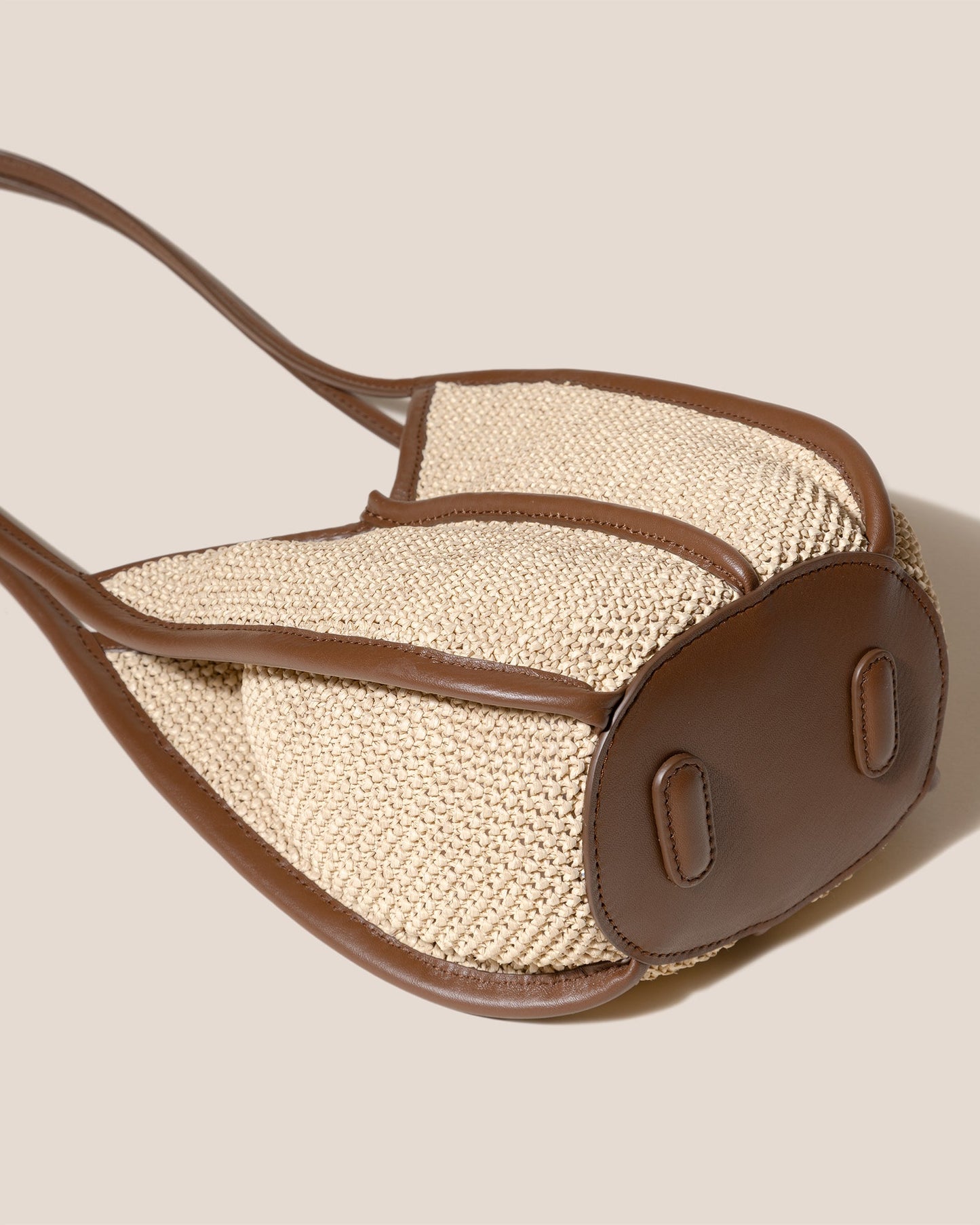 Hereu CALELLA BUCKET SOFT RAFFIA - Leather-trimmed Shoulder Bag - Women