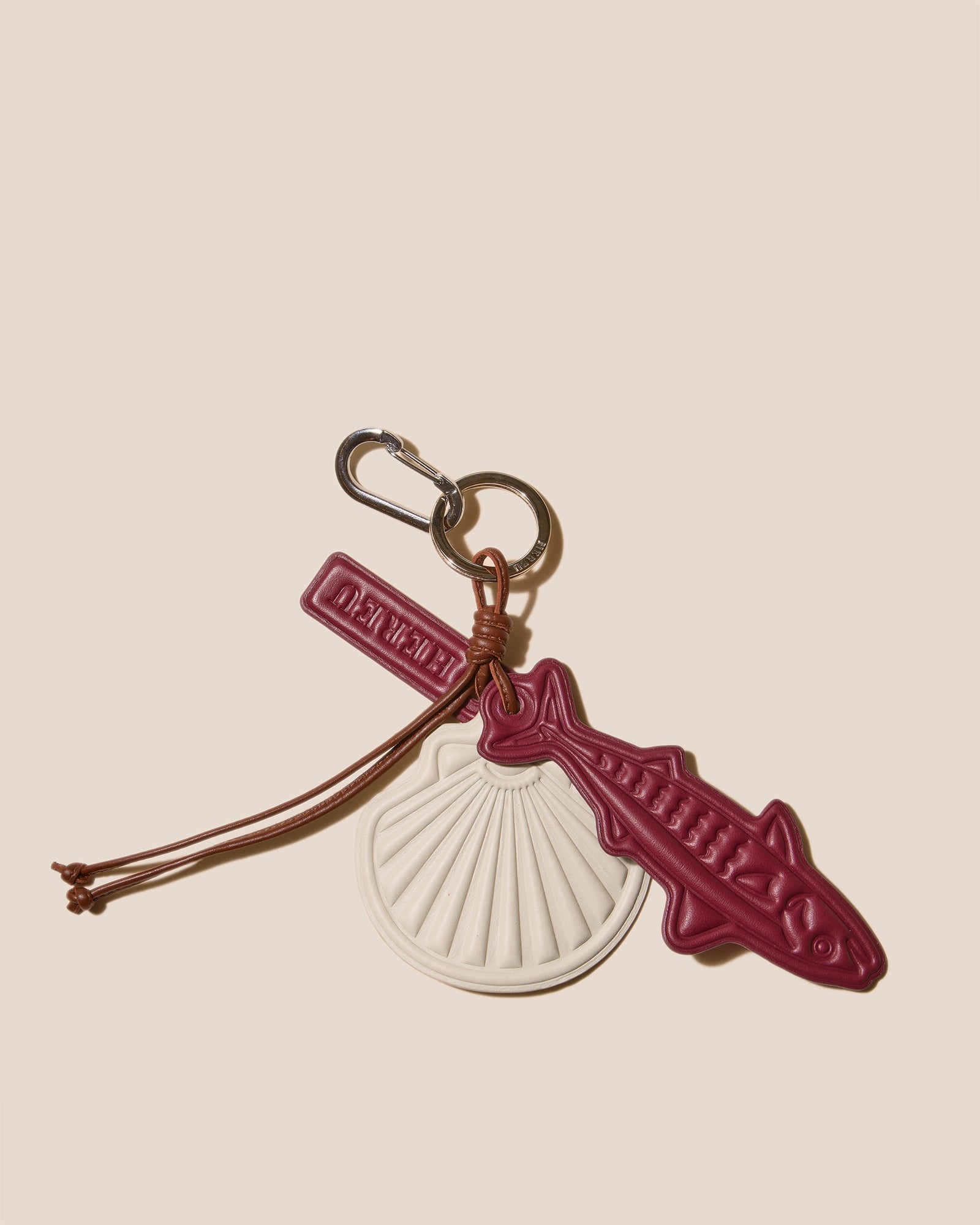 Hereu Outlet LAMAR KEYCHAIN - Embossed Leather Keychain - Women