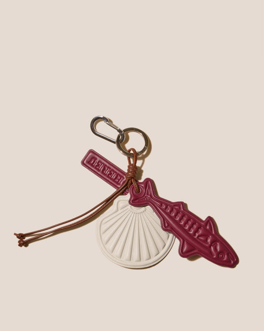 Hereu Outlet LAMAR KEYCHAIN - Embossed Leather Keychain - Women