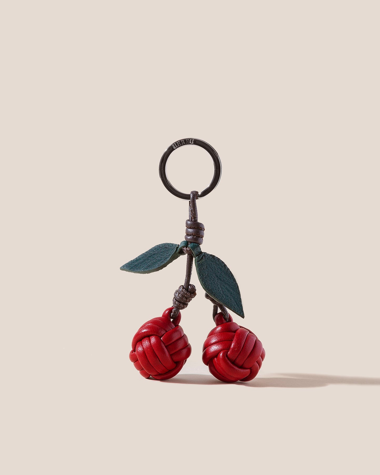 Hereu Discount CIRERES - Hand-Knotted Cherries Leather Key Holder - Women