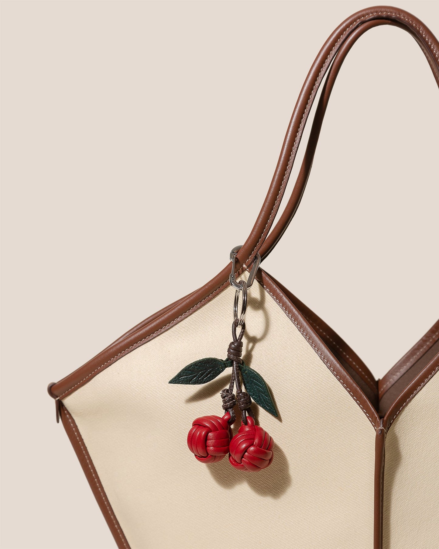 Hereu Discount CIRERES - Hand-Knotted Cherries Leather Key Holder - Women
