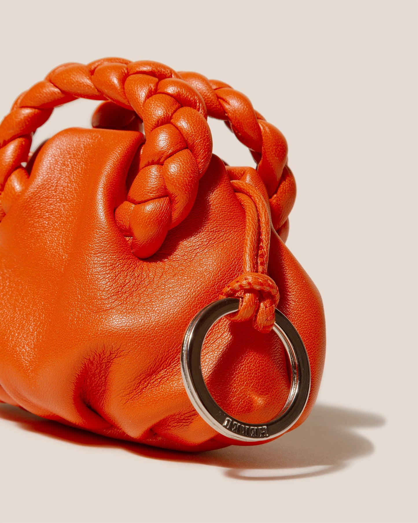 Hereu On sale BOMBON MINI PURSE - Plaited-Handle Leather Keychain Purse - Women