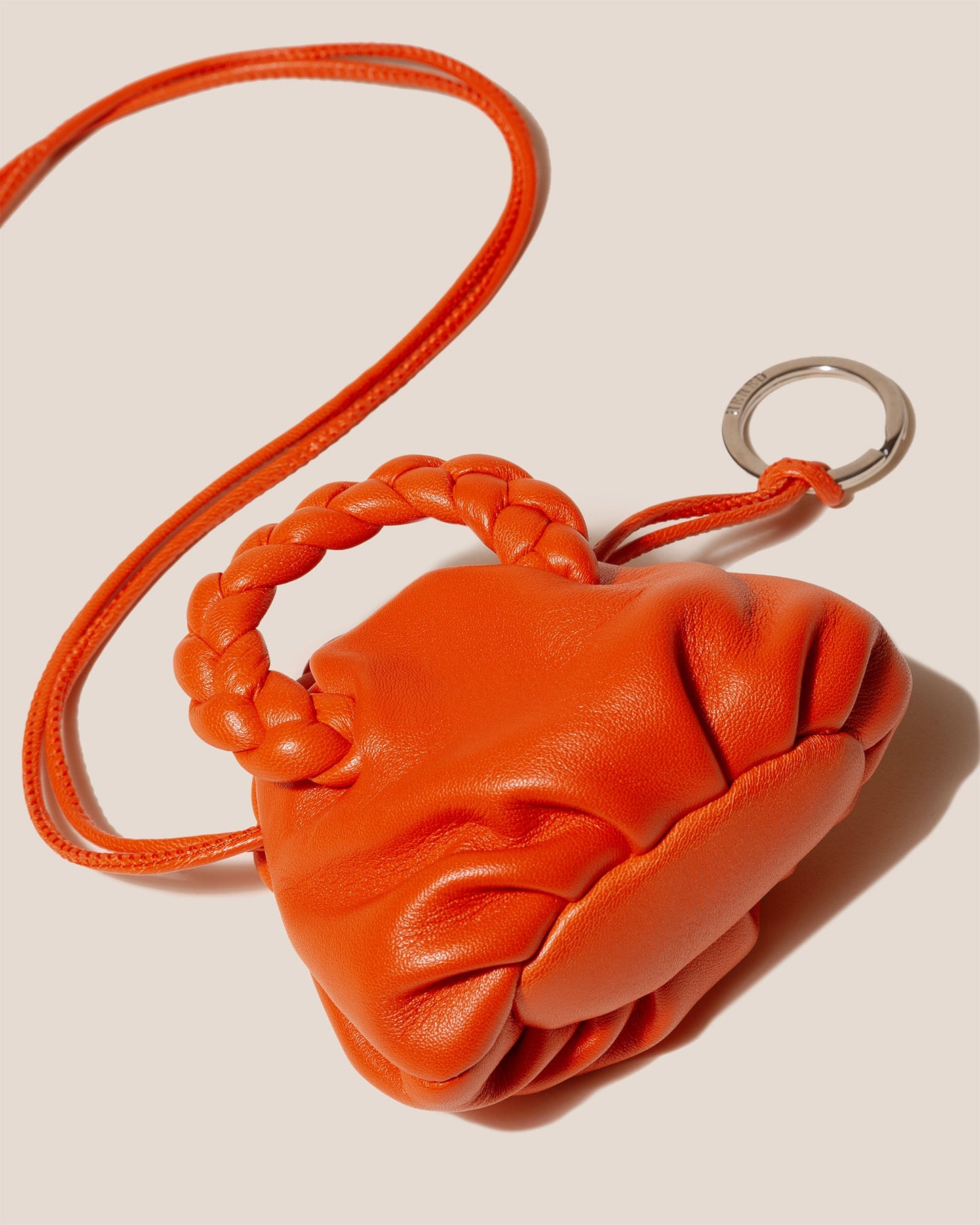 Hereu On sale BOMBON MINI PURSE - Plaited-Handle Leather Keychain Purse - Women
