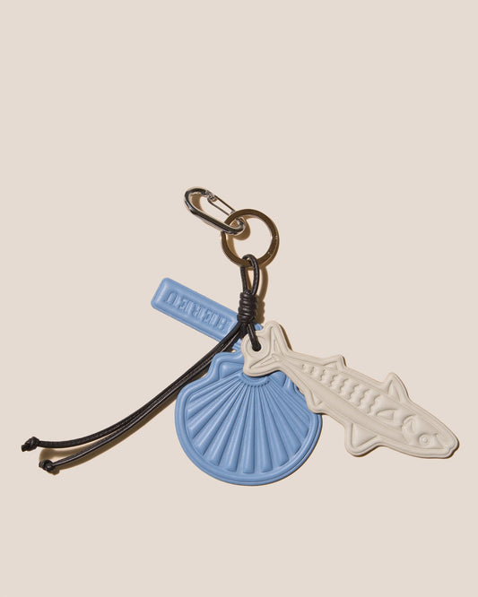 Hereu Outlet LAMAR KEYCHAIN - Embossed Leather Keychain - Women
