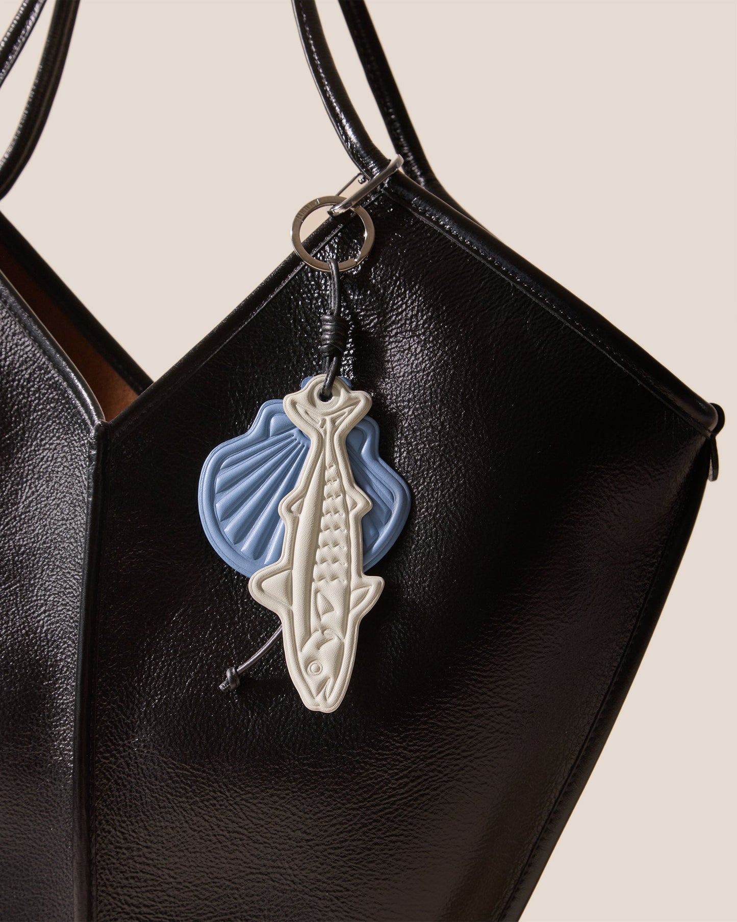 Hereu Outlet LAMAR KEYCHAIN - Embossed Leather Keychain - Women