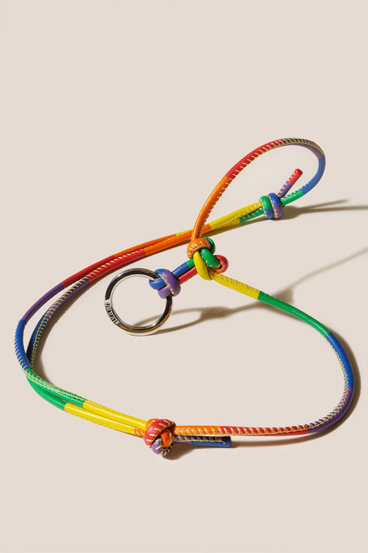 Hereu Outlet PRIDE KEYCHAIN - Multicoloured Patchwork Keychain - Women