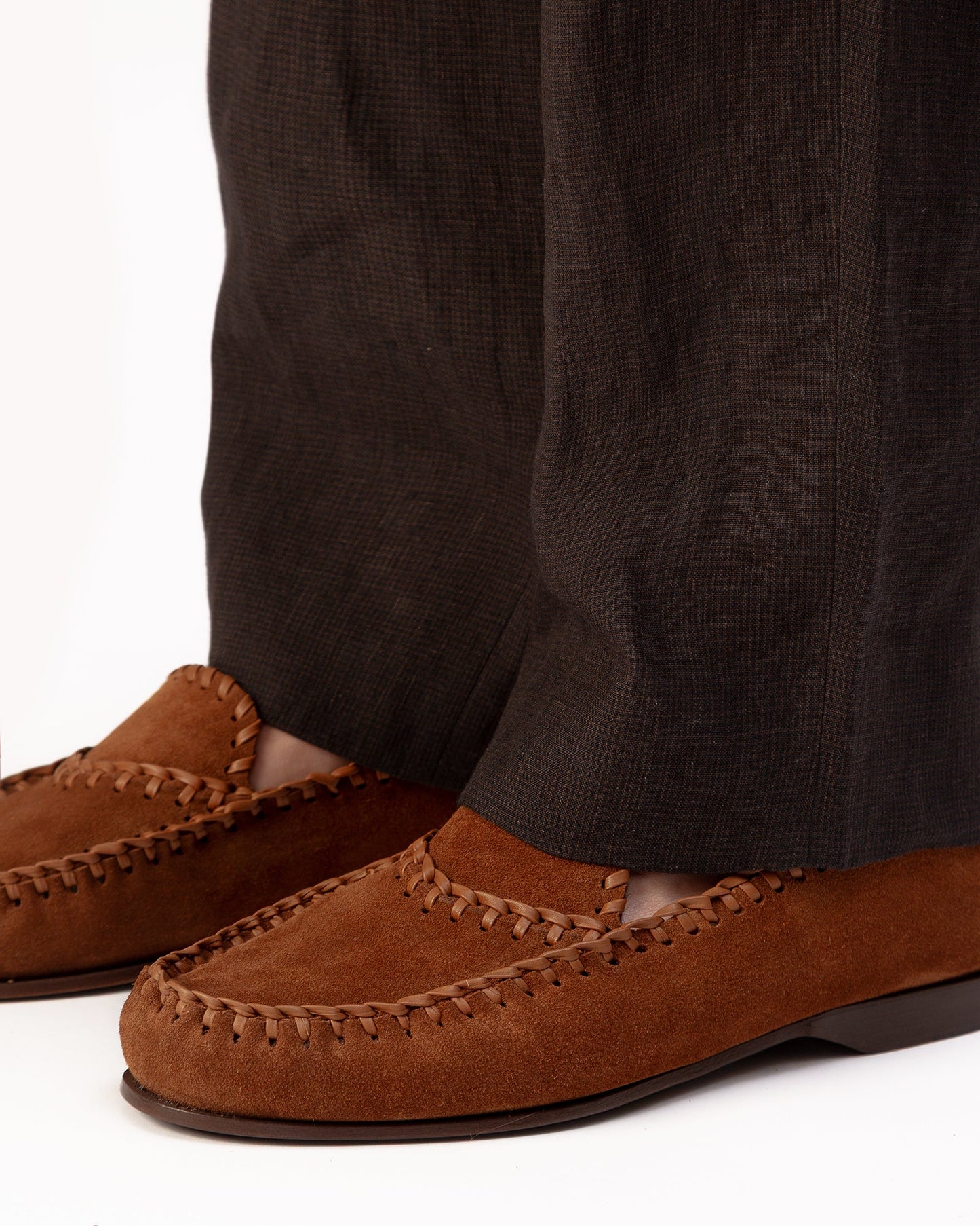 Hereu Discount SASTRE SUEDE - Braided Seams Slip-on Loafer - Men