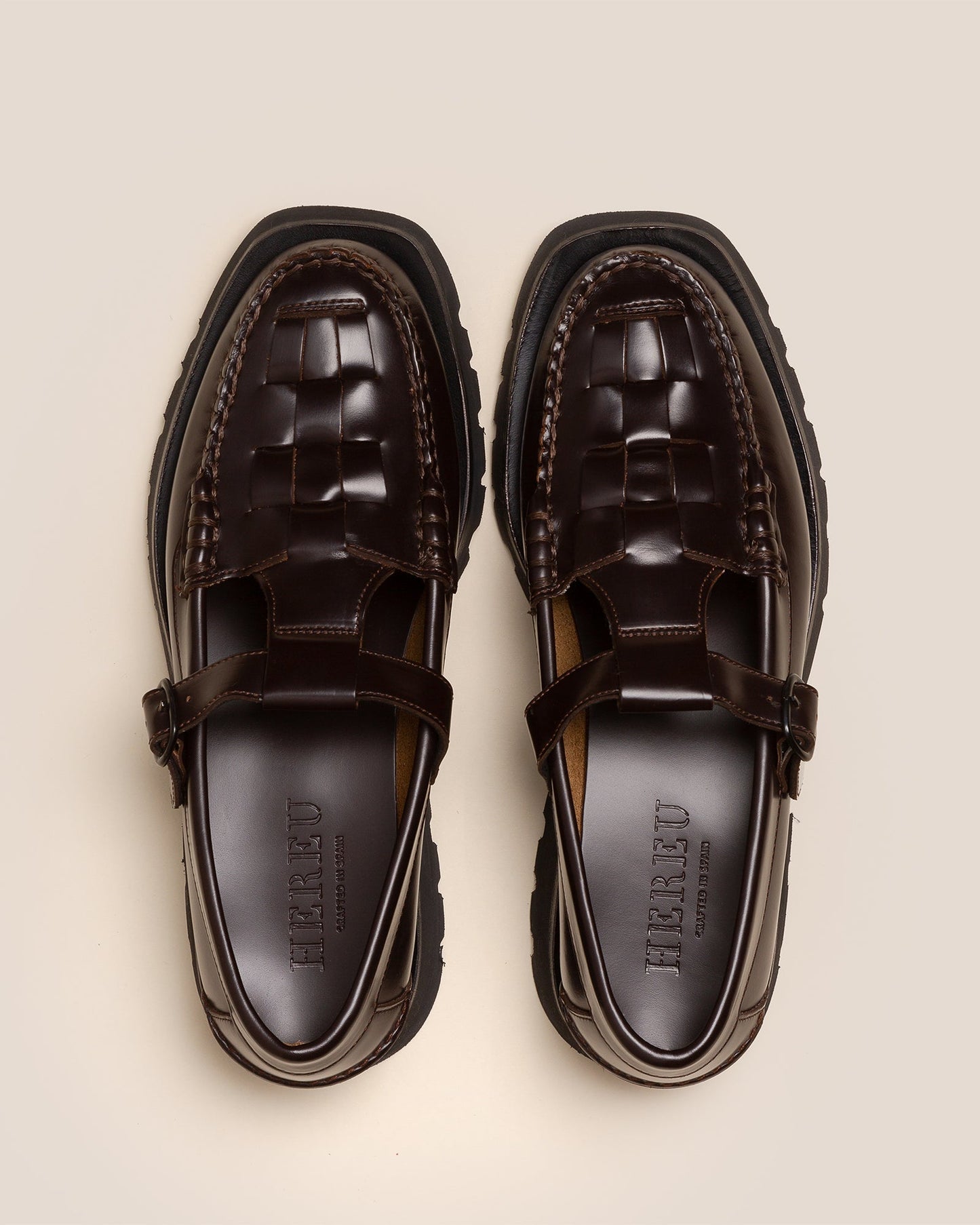 Hereu New SOLLER SPORT - Tread Sole T-Bar Loafer - Men