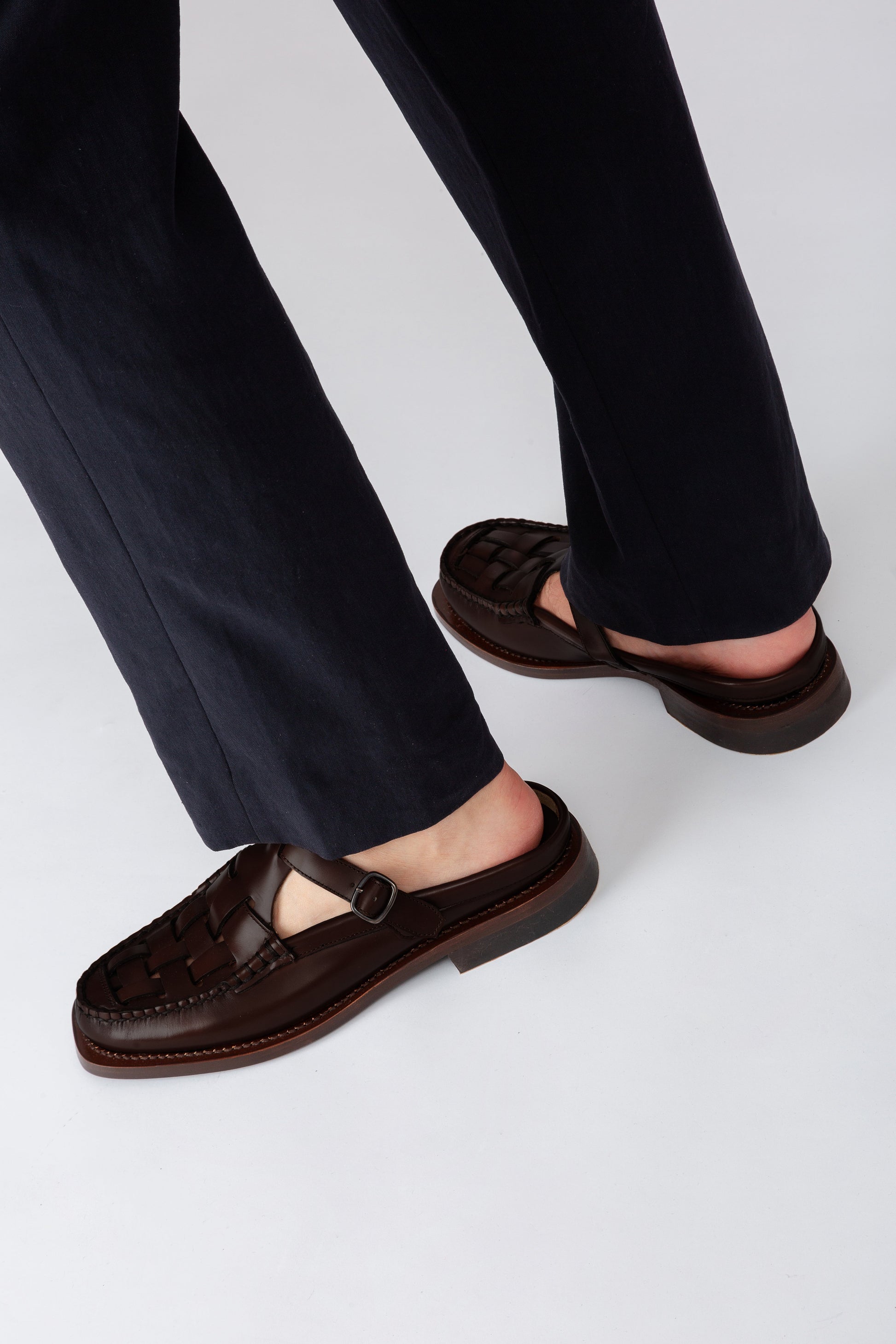 Hereu US BONELL - Woven T-bar Mule Loafer - Men