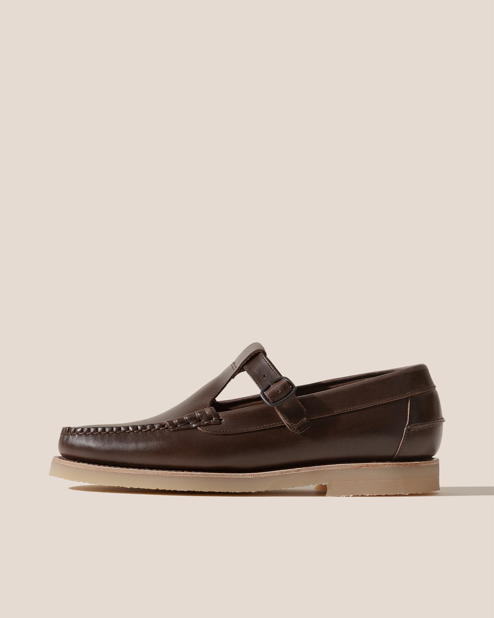 Hereu Outlet ALBER RUBBER VEG TAN - T-bar Loafer - Men