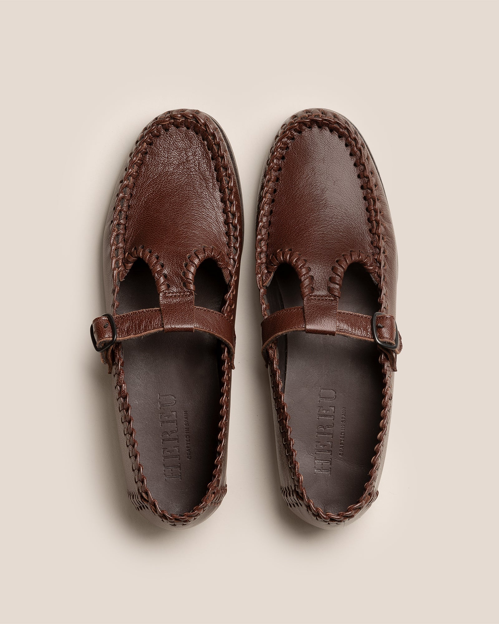 Hereu Discount ALCOVER SUPPLE SHINY - Braided Seams T-bar Loafer - Men