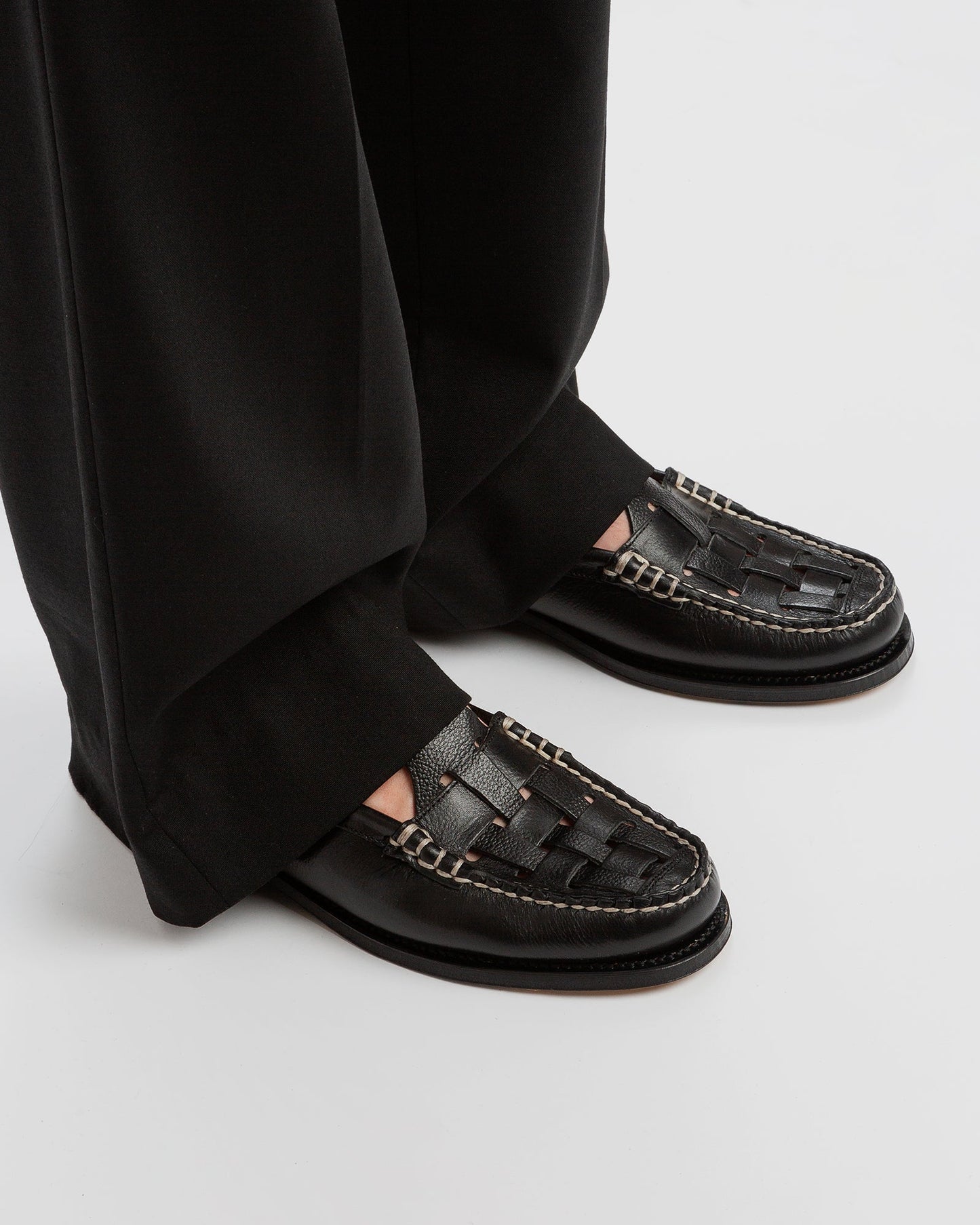 Hereu New FERRIOL MULE - Woven T-bar Mule Loafer - Men