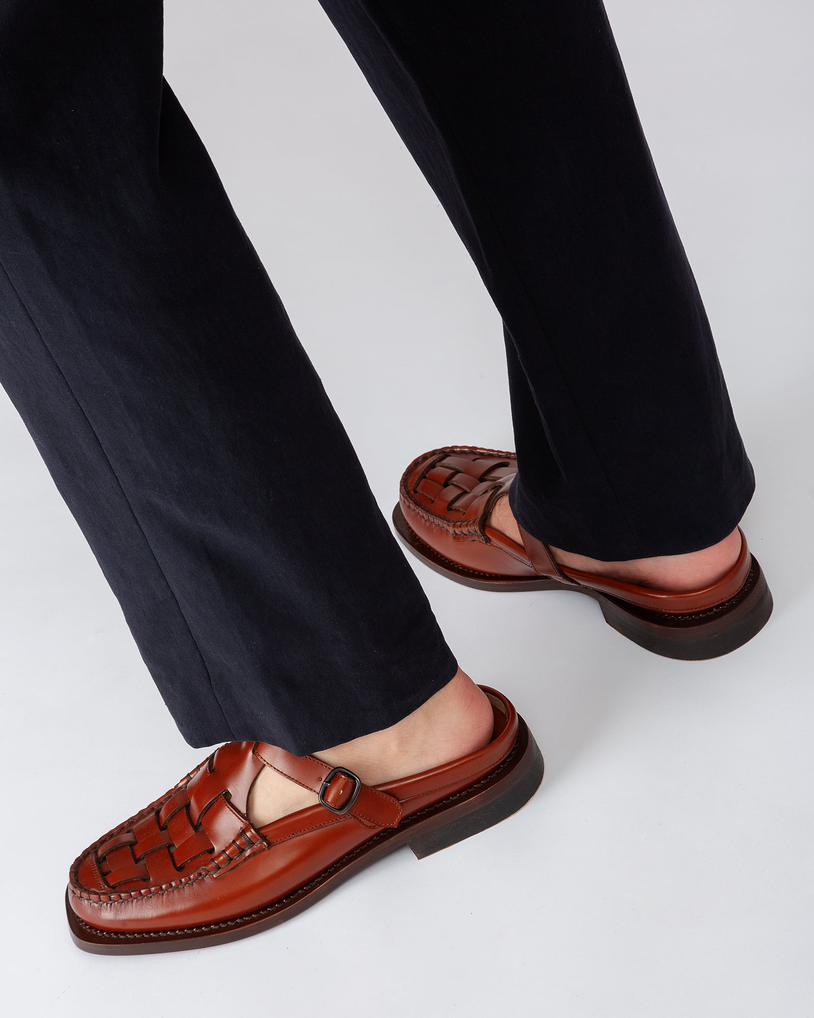 Hereu US BONELL - Woven T-bar Mule Loafer - Men