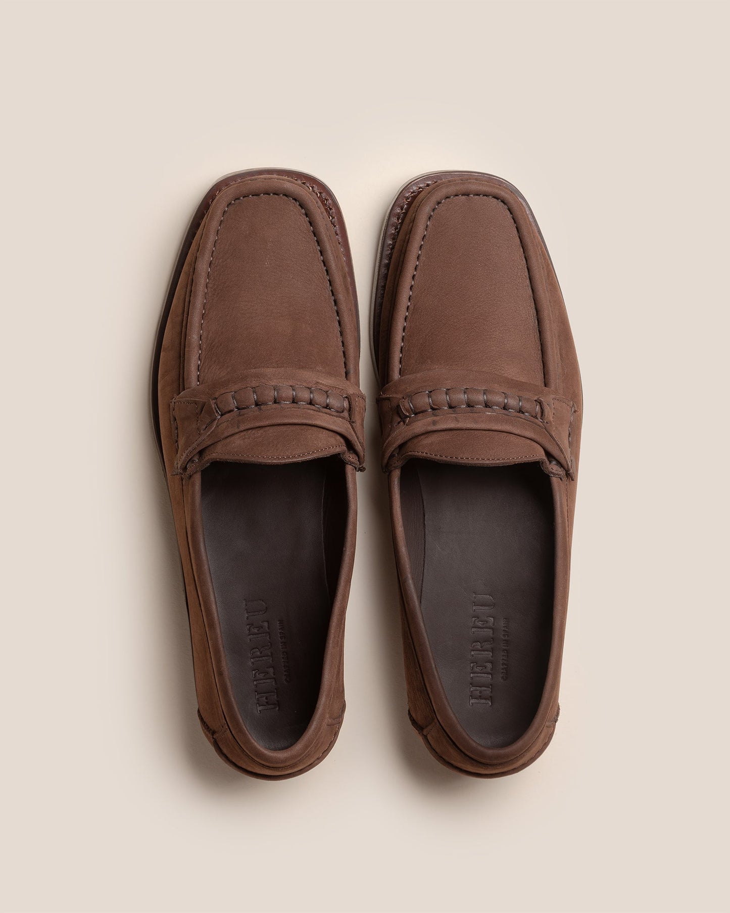 Hereu US BORADA BORDON NUBUCK - Slip-on Moc Toe Loafer - Men