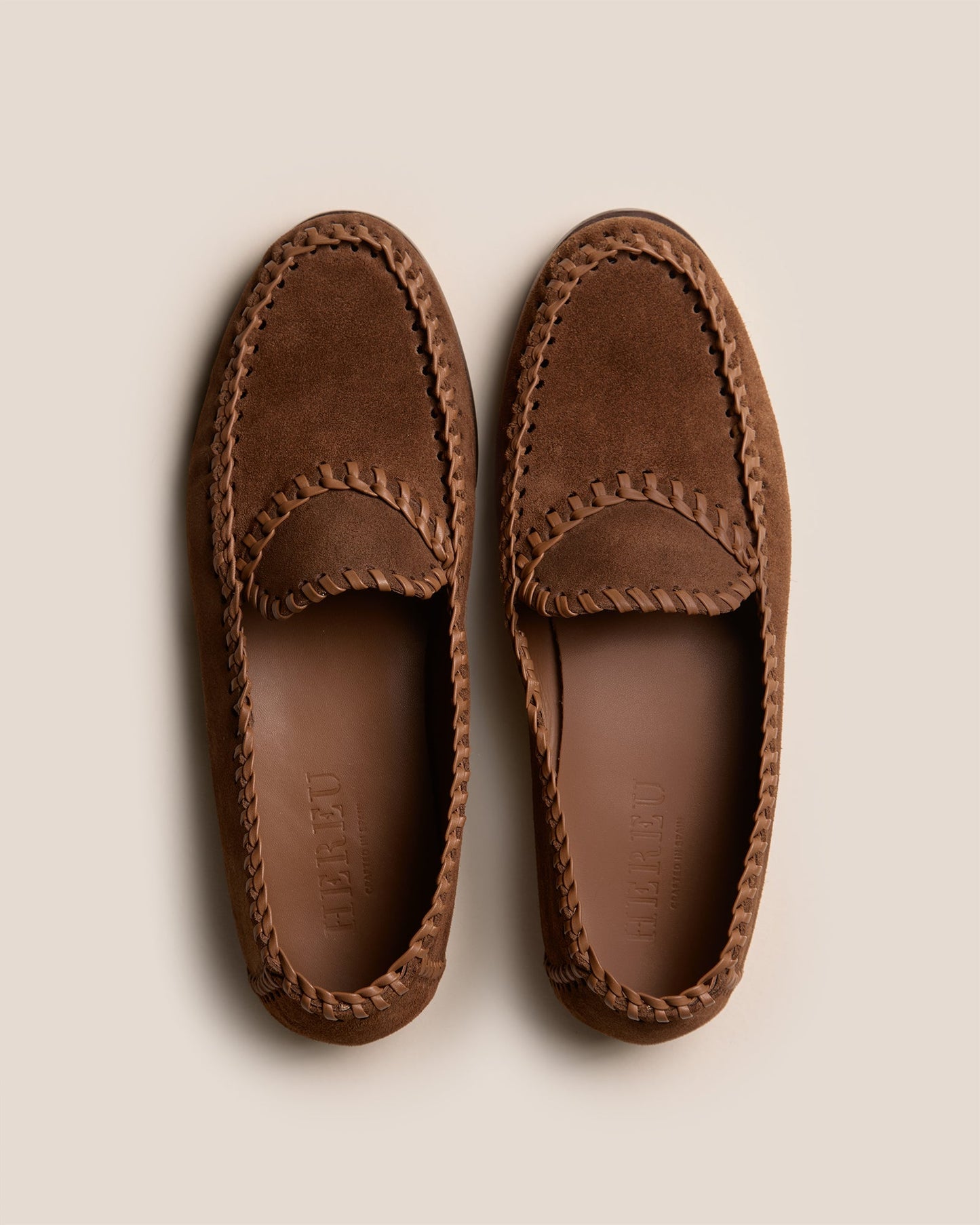 Hereu Hot Sale SASTRE SUEDE - Braided Seams Slip-on Loafer - Men