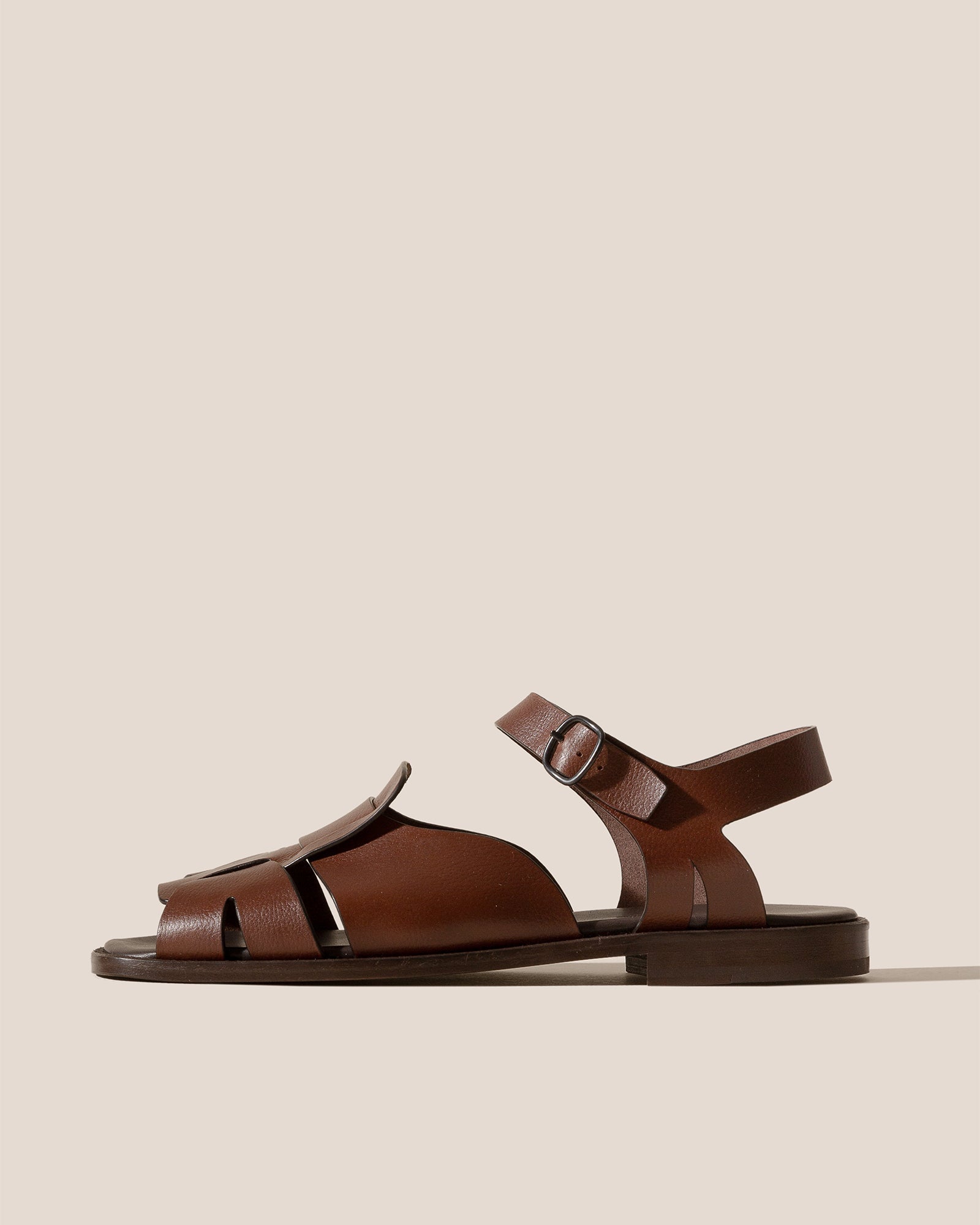 Hereu US ROCA GRAINY VEG TAN - Square-toe Fisherman Sandal - Men