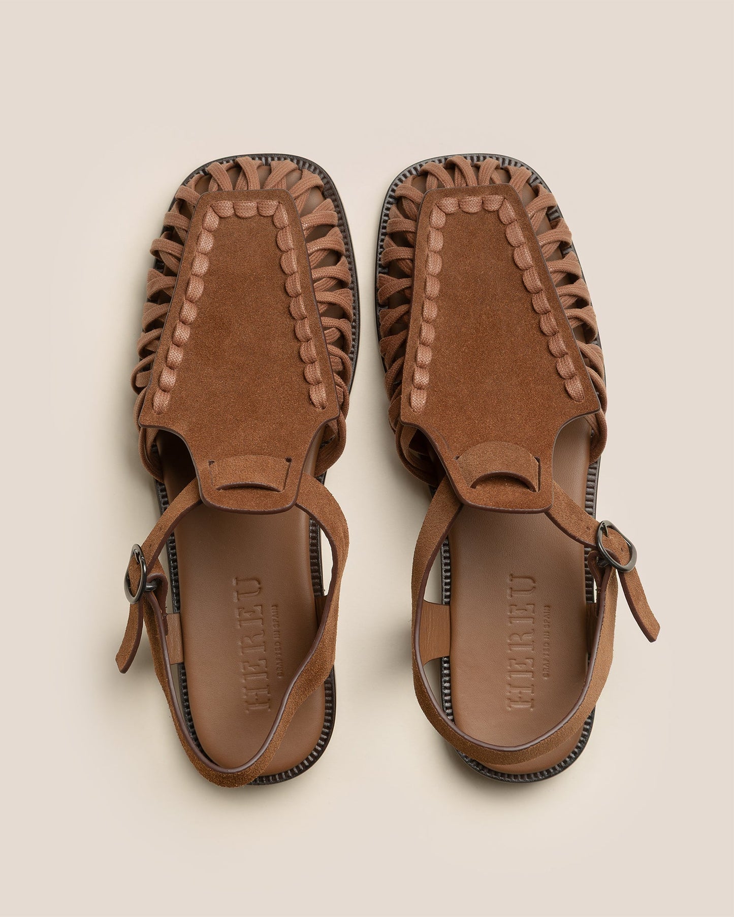 Hereu New ALARO SUEDE - Square-Toe T-bar Sandal - Men