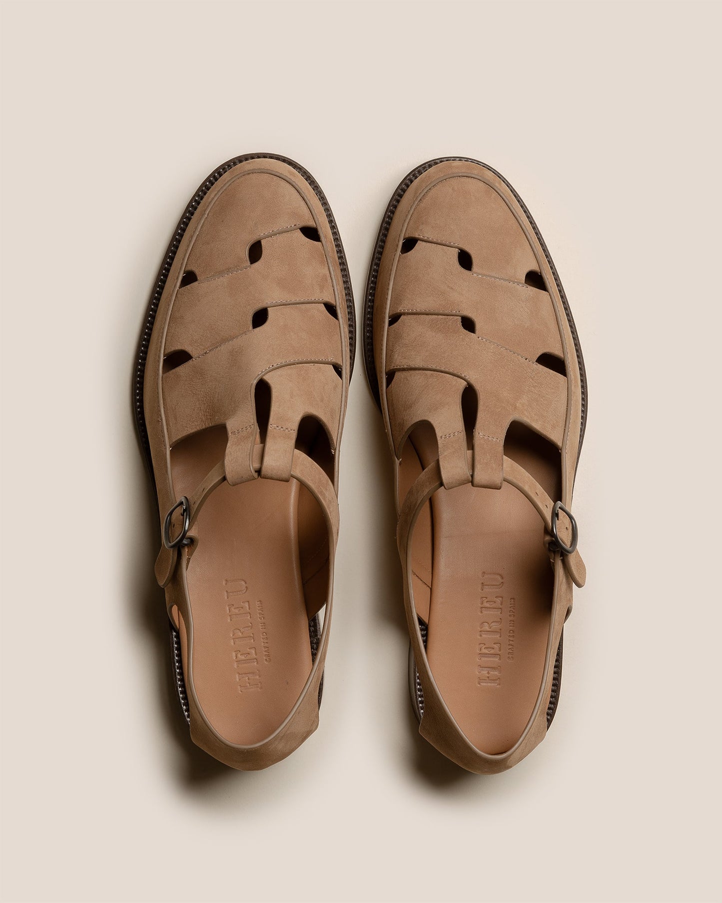 Hereu US BESSO NUBUCK - Woven T-bar Sandal - Men