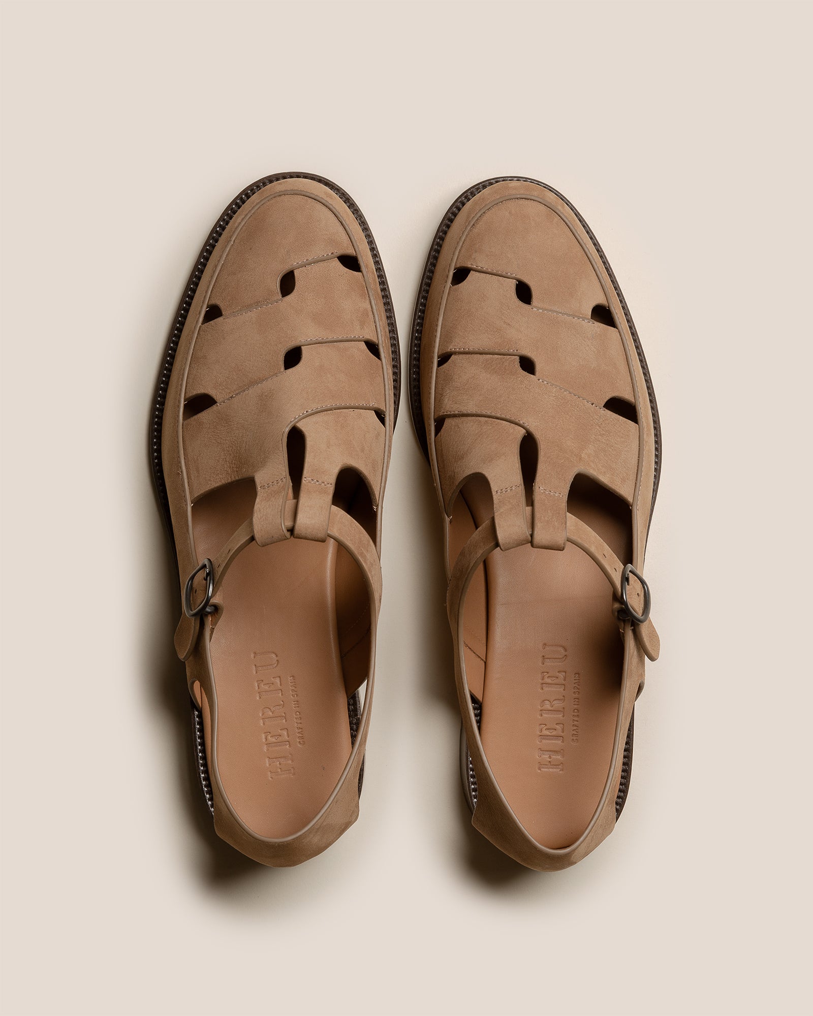 Hereu US BESSO NUBUCK - Woven T-bar Sandal - Men