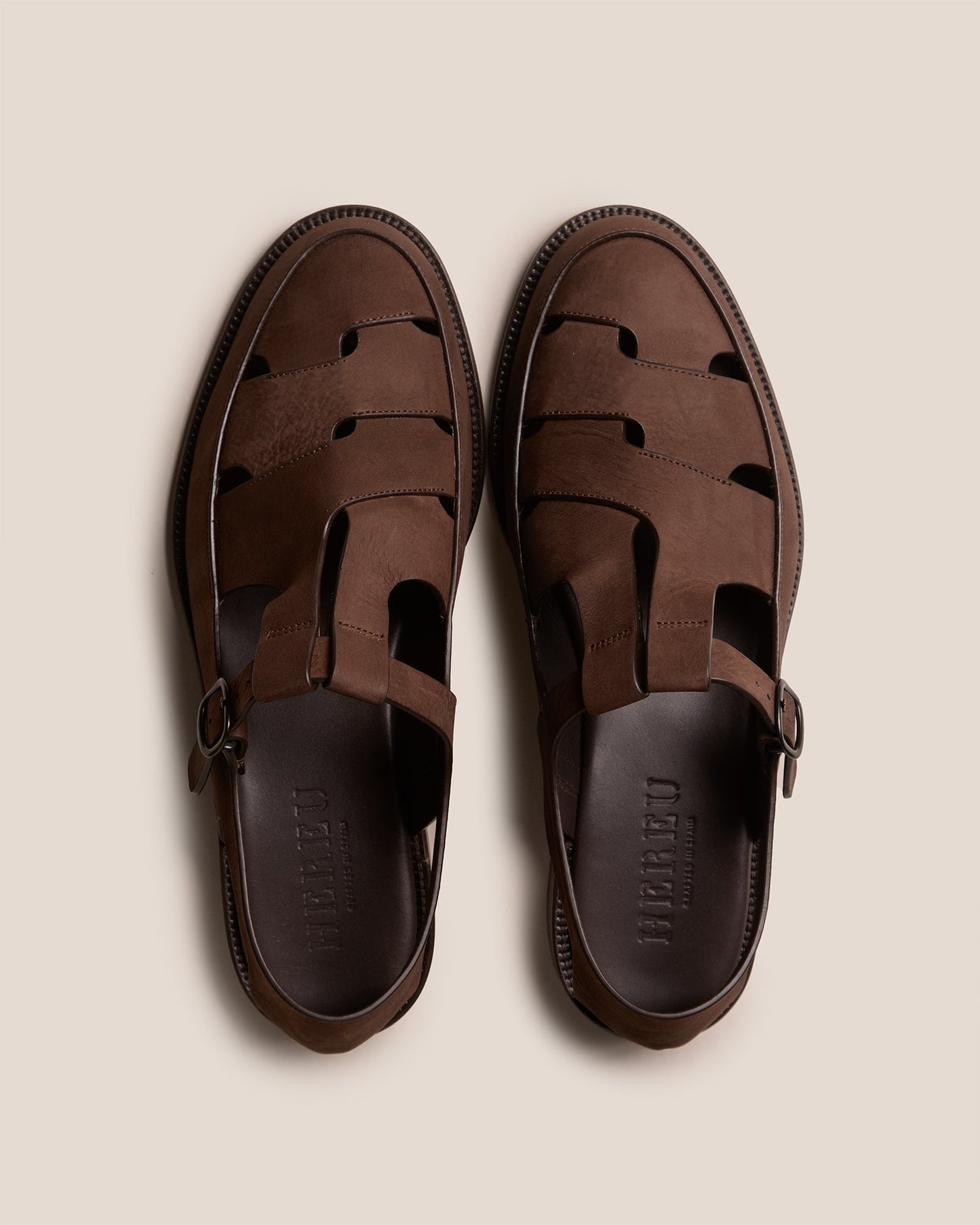 Hereu Hot Sale BESSO NUBUCK - Woven T-bar Sandal - Men