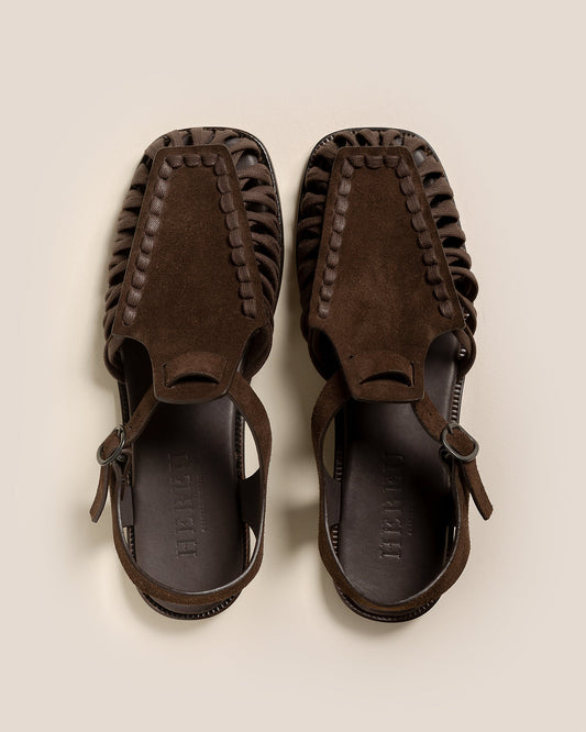 Hereu Online ALARO SUEDE - Square-Toe T-bar Sandal - Men