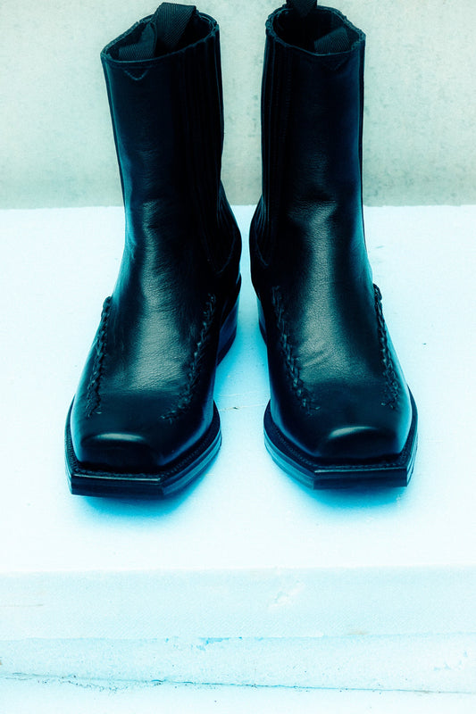 Hereu Outlet AGULLA - Square-Toe Braided Detail Chelsea Boot - Men