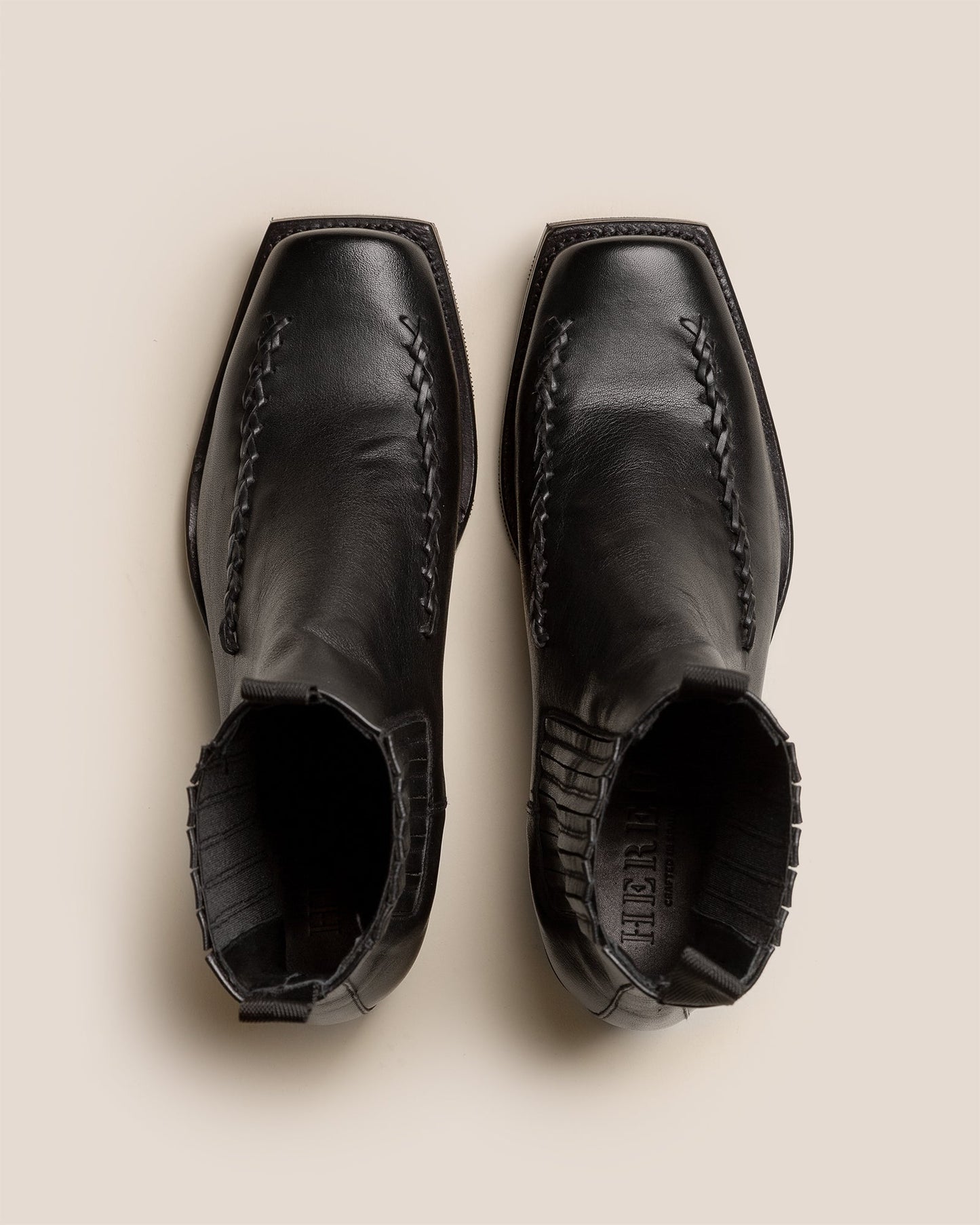 Hereu Outlet AGULLA - Square-Toe Braided Detail Chelsea Boot - Men