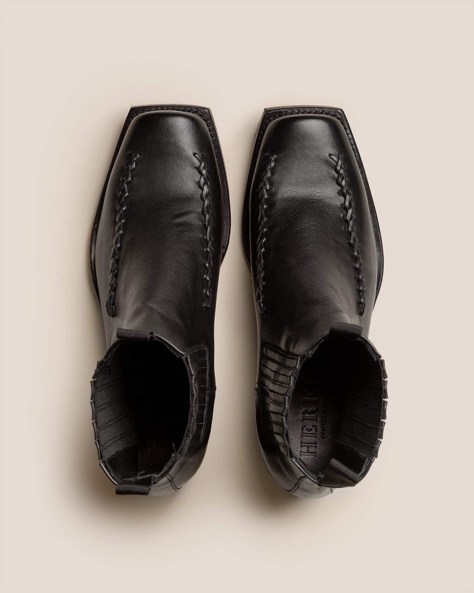 Hereu Outlet AGULLA - Square-Toe Braided Detail Chelsea Boot - Men