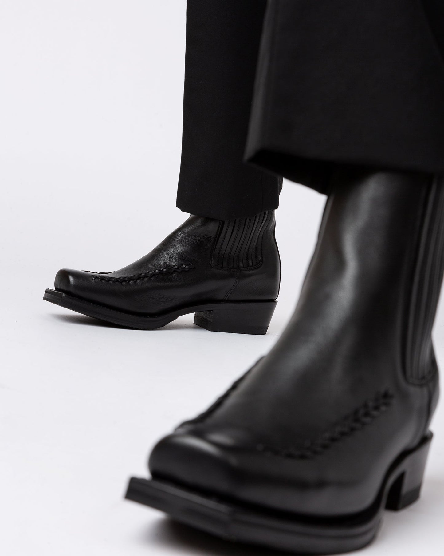 Hereu Outlet AGULLA - Square-Toe Braided Detail Chelsea Boot - Men