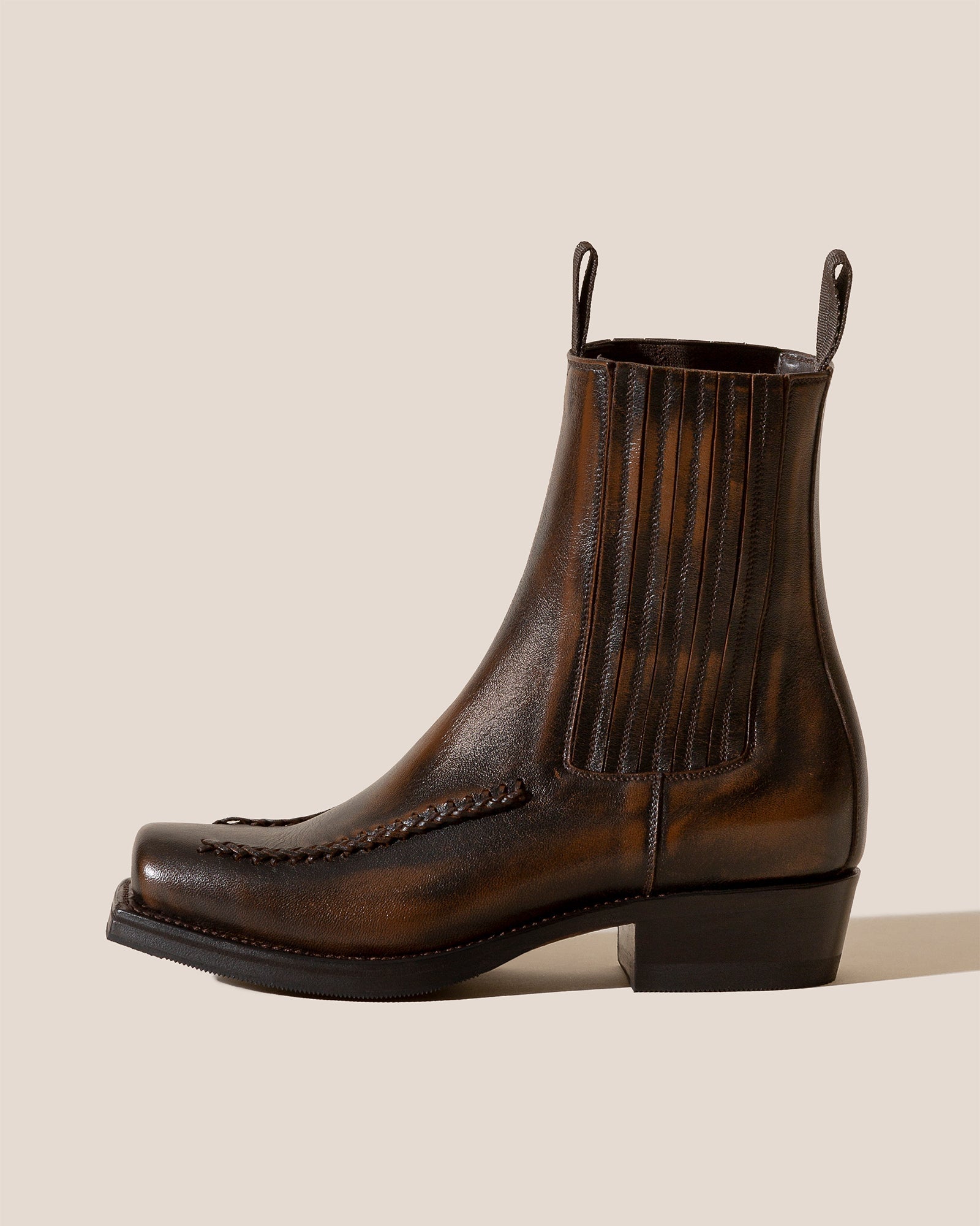 Hereu Discount AGULLA - Square-Toe Braided Detail Chelsea Boot - Men