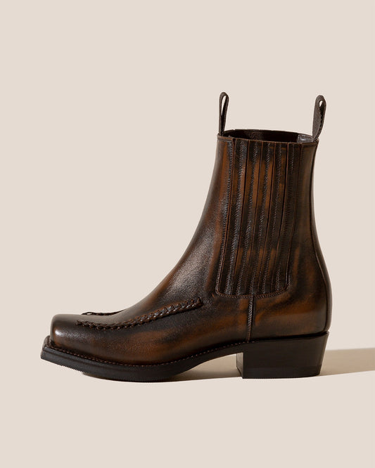 Hereu Discount AGULLA - Square-Toe Braided Detail Chelsea Boot - Men