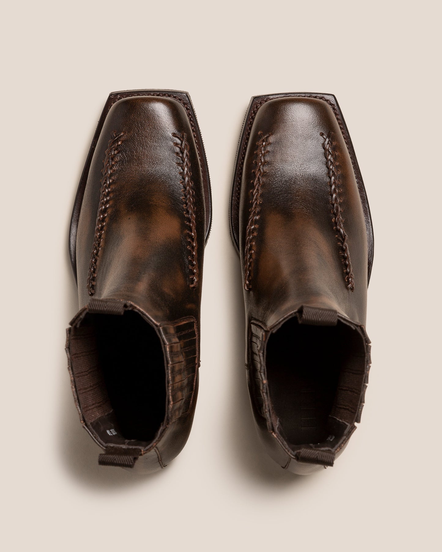 Hereu Discount AGULLA - Square-Toe Braided Detail Chelsea Boot - Men