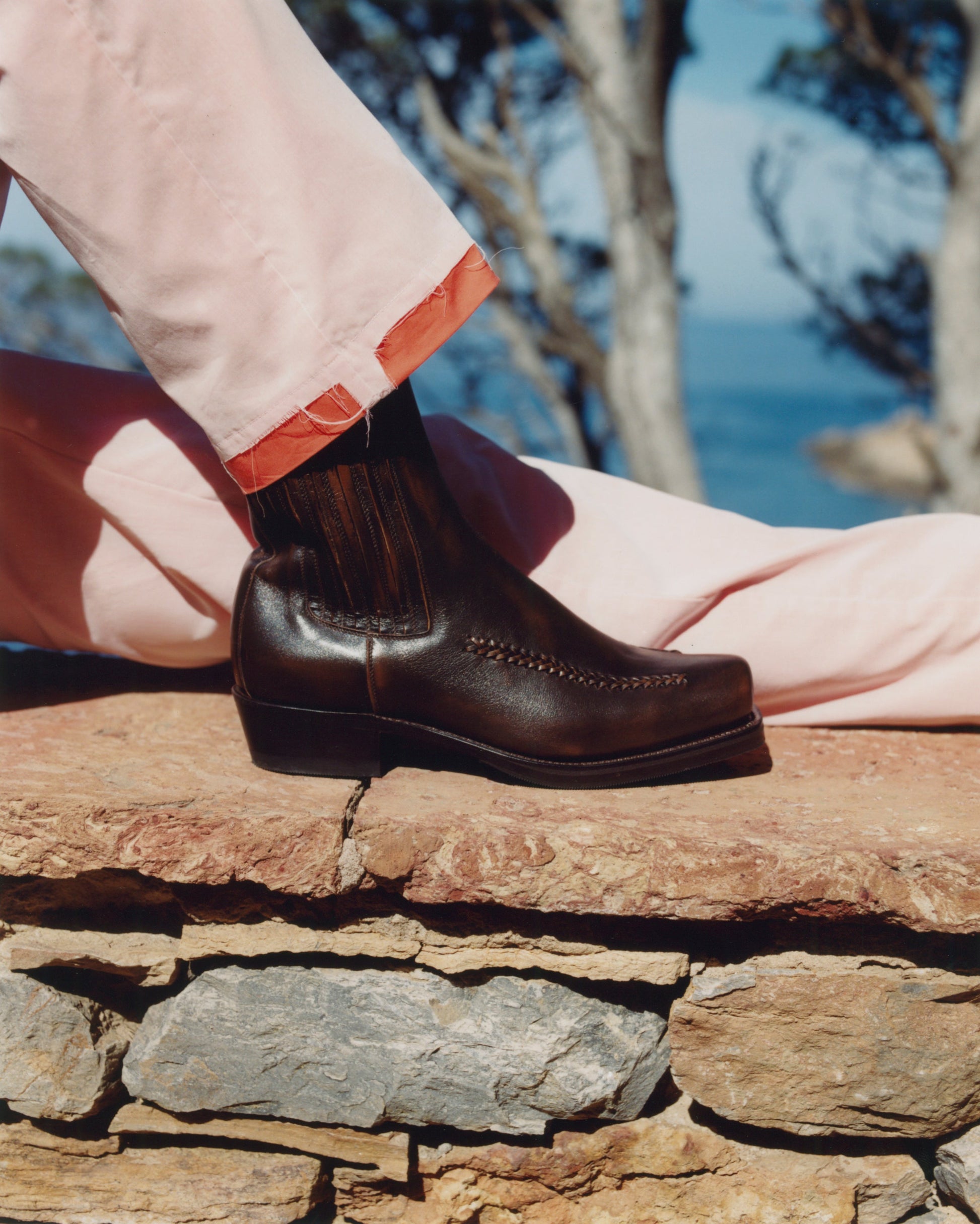 Hereu Discount AGULLA - Square-Toe Braided Detail Chelsea Boot - Men