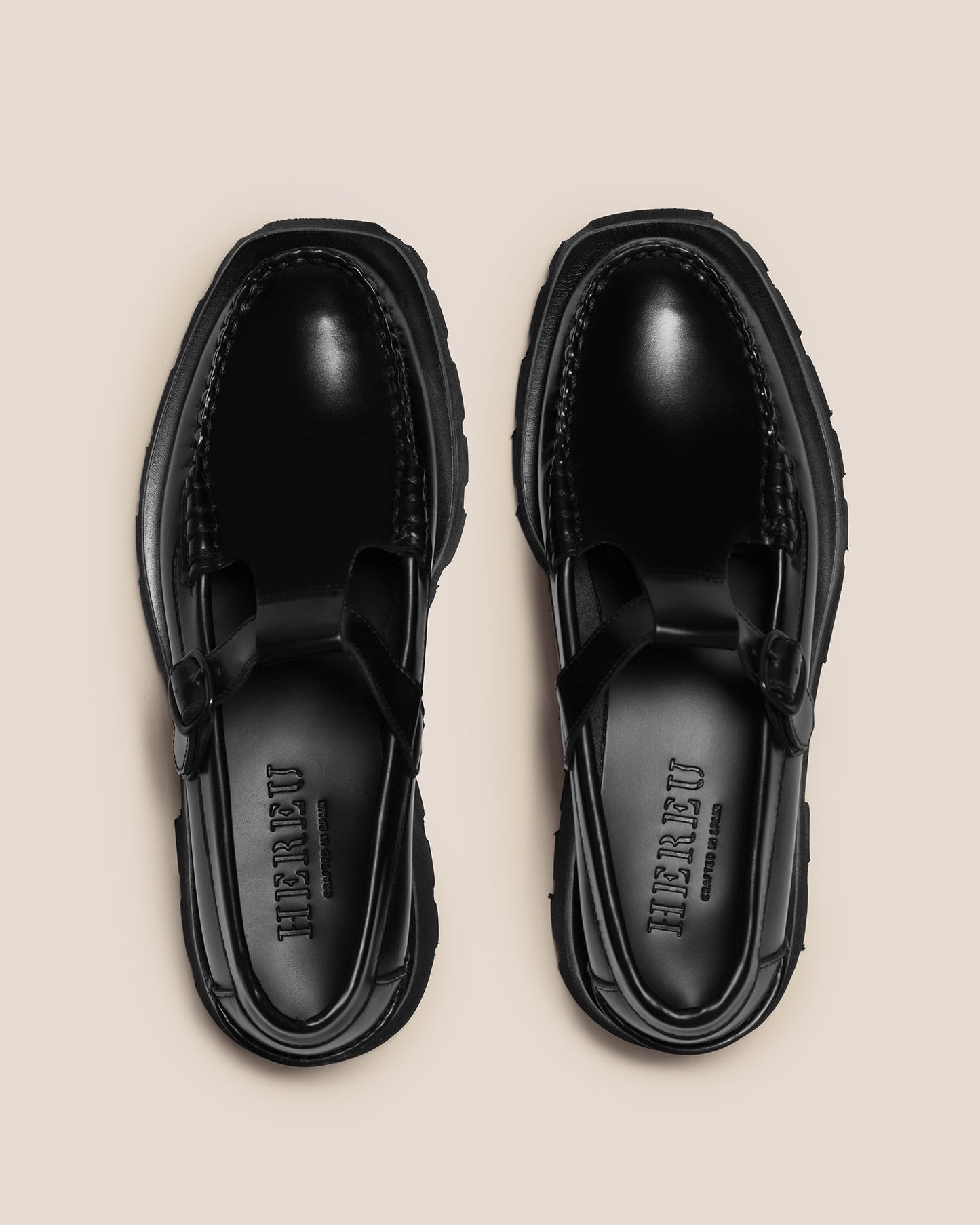 Hereu Hot Sale ALBER SPORT - Tread Sole T-Bar Loafer - Women