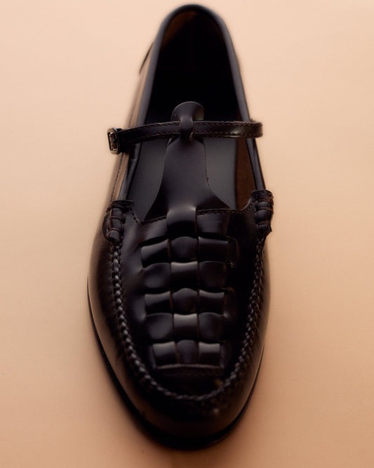 Hereu New MAQUEDA - Interwoven T-Bar Loafer - Women