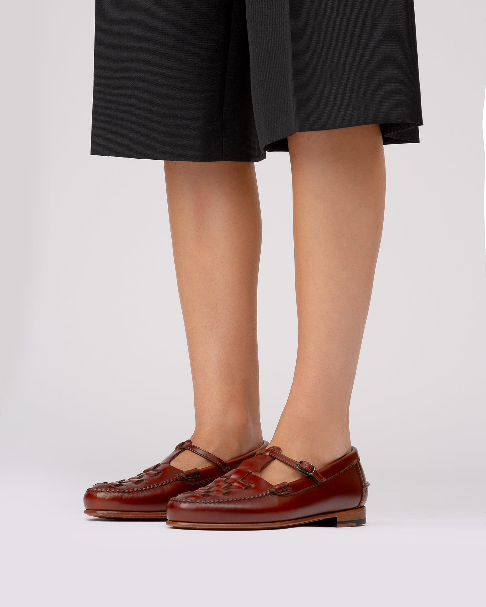 Hereu New MAQUEDA - Interwoven T-Bar Loafer - Women