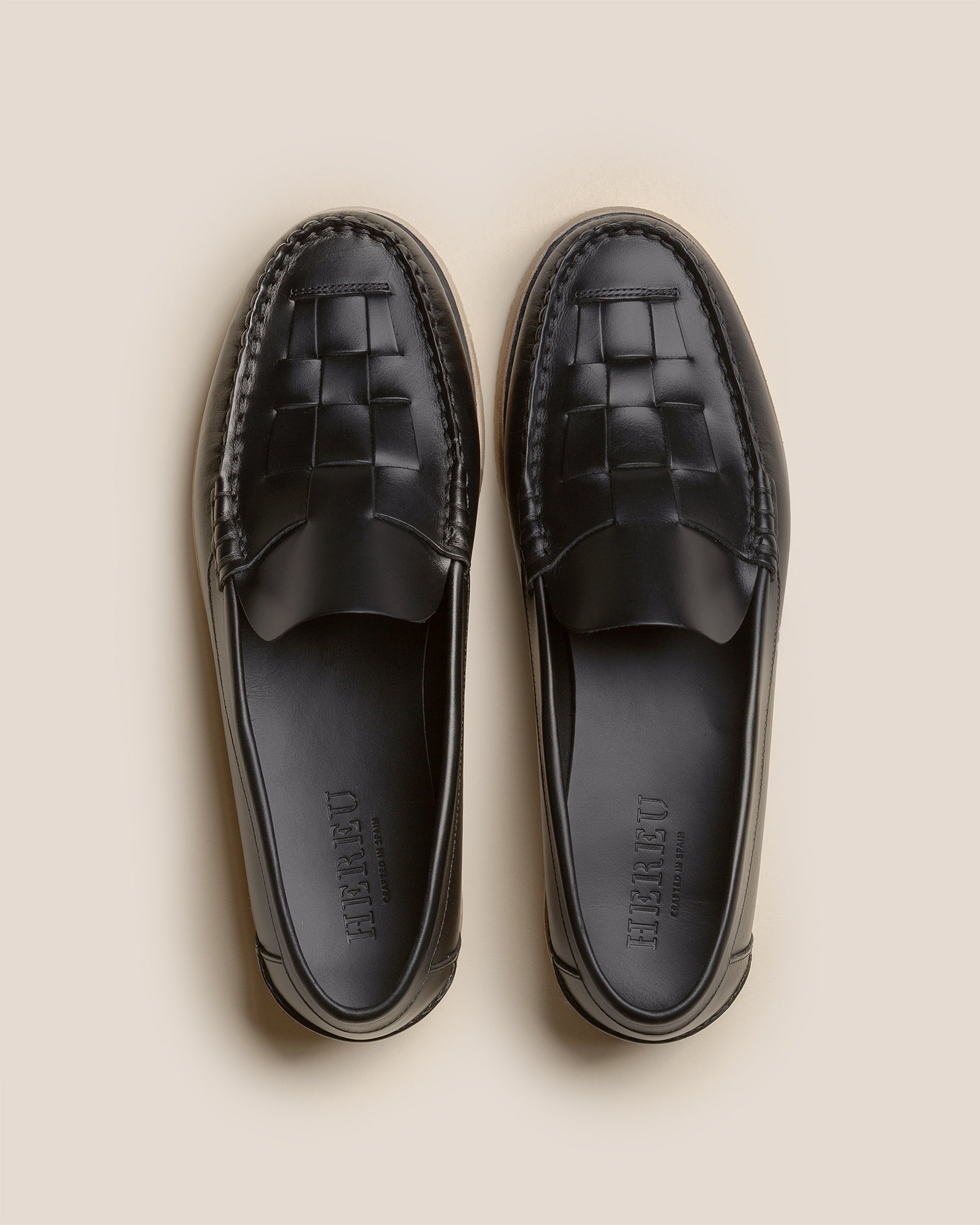 Hereu Hot Sale NOMBELA RUBBER VEG TAN - Interwoven Detail Slip-On Loafer - Men